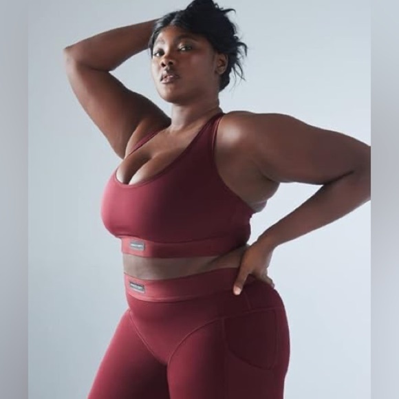 NWT Savage X Fenty Lineup Low-Impact Sports Bra | Size: 1X 16/18 Red Cocoa - Picture 1 of 8